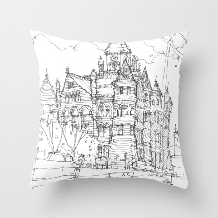 Red Museum Dallas! Throw Pillow