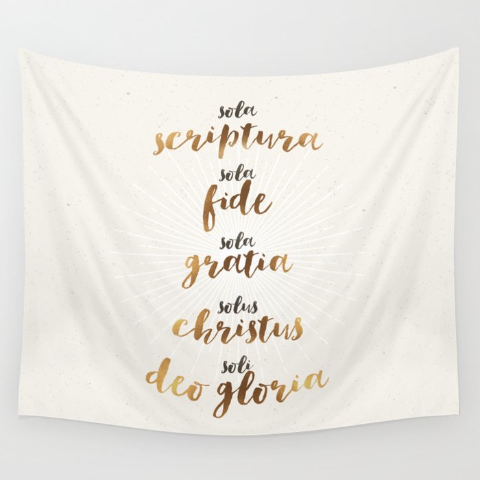 The Five Solas of the Reformation Wall Tapestry