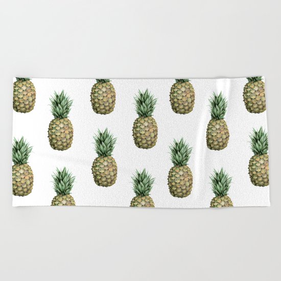 Classic Pineapple Pattern Beach Towel