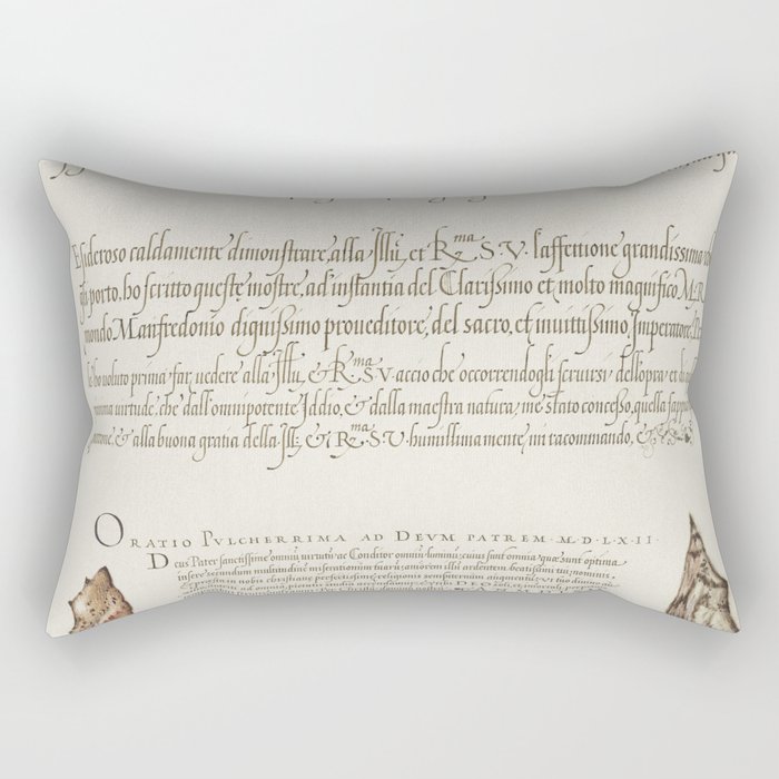 Vintage calligraphy artwork Rectangular Pillow