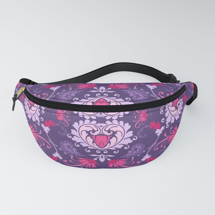 purple and pink bold paisley flower bohemian Fanny Pack