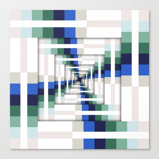 Layers of Colorful Stripes Canvas Print
