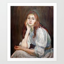 Berthe Morisot - Julie Daydreaming Art Print