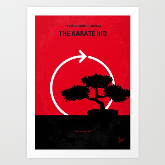 No125 My KARATE KID minimal movie poster Art Print