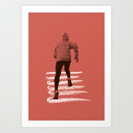 draw your path Art Print | Path, Athlete, Sneakers, Run, Runner, Jog, Effort, Fitness, Nevergiveup, Collage 