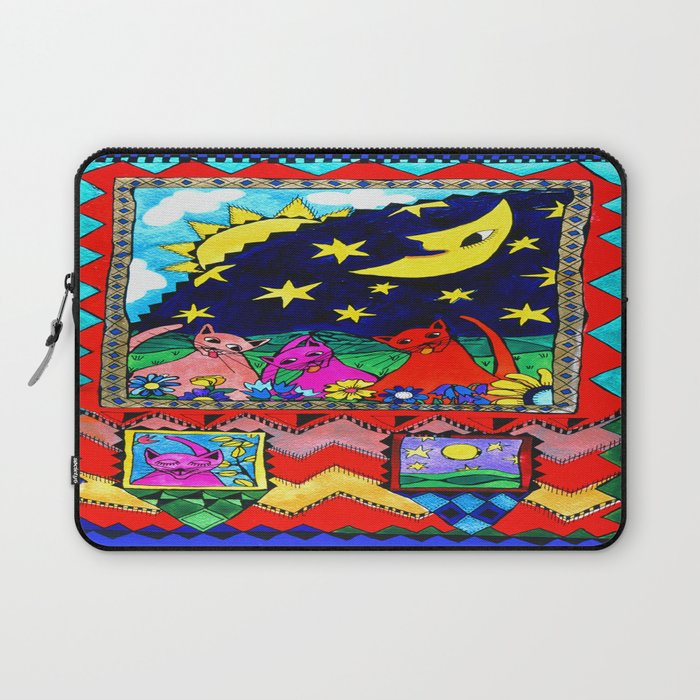 Moon Cats Laptop Sleeve