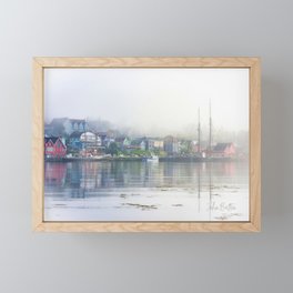 Foggy Morning in Lunenburg  Framed Mini Art Print
