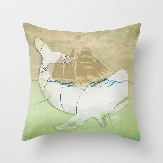The ghost of Captain Ahab Throw Pillow
