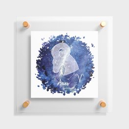 Aries Zodiac sign in a nebula Floating Acrylic Print