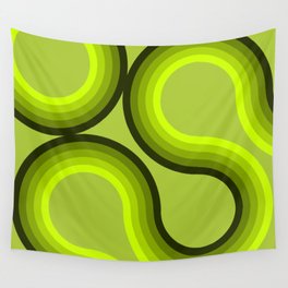 Pattern green waves Wall Tapestry