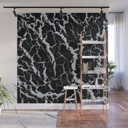 Cracked Space Lava - Glitter White Wall Mural