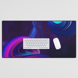 Neon twisted space #3 Desk Mat