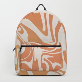 Orange gradient liquid swirl Backpack