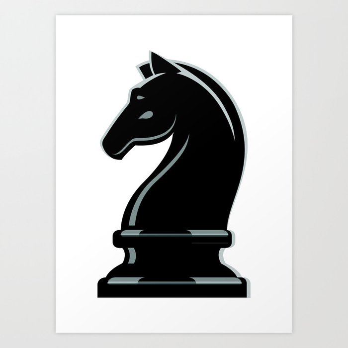 Knight Chess Piece Art Print