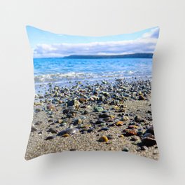 Beach Rocks Throw Pillow