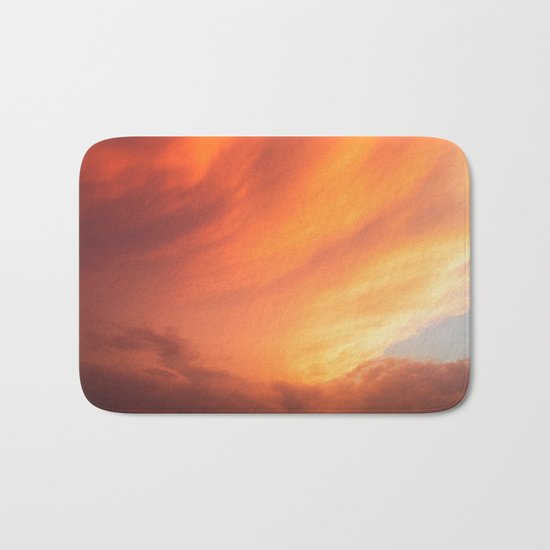 Celestial Fire Clouds Bath Mat