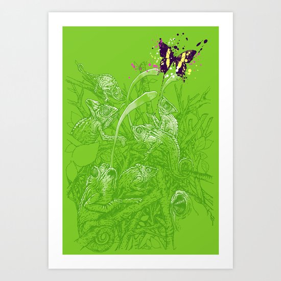 Hidden Chameleon Art Print