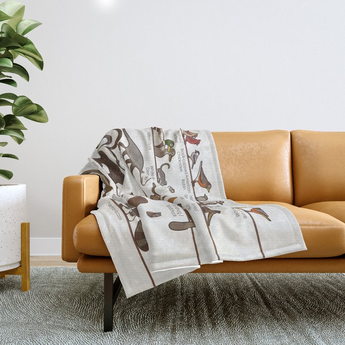 Wildlife throw blanket shop