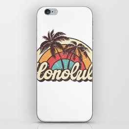 Honolulu beach city iPhone Skin