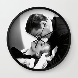 Clark Gable and Joan Crawford, Hollywood portrait black and white photograph / black and white photography Wall Clock