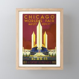 Chicago World's Fair Illustration Framed Mini Art Print