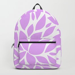 Bloom - lavender Backpack | Urple, Purplehomedecor, Modern, Abstract, Purple, Peppermintcreek, Bloom, Flower, Flowerpetals, Graphicdesign 