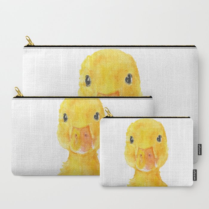 Duck Face Watercolor Painting Carry All Pouch By Susanwindsor