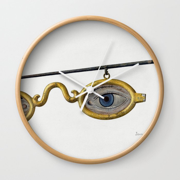Shop Sign Spectacles Wall Clock