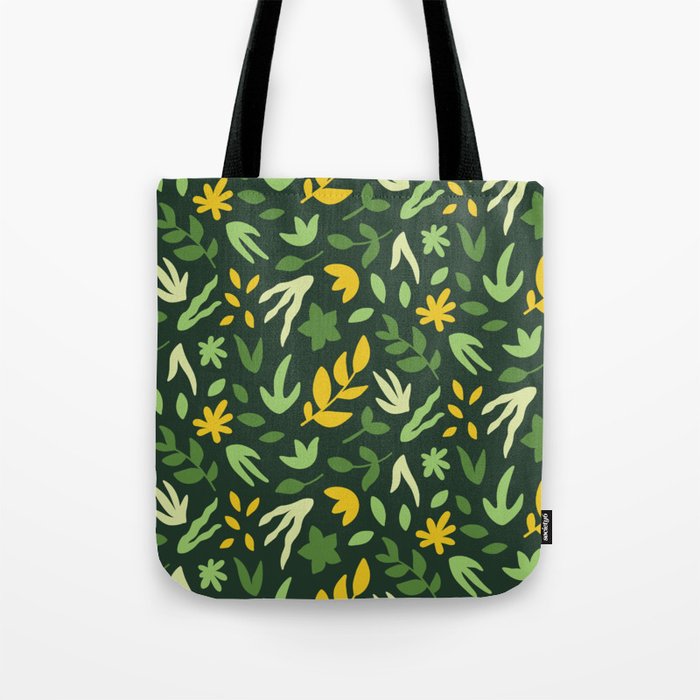 Green Forest Abstract Tote Bag