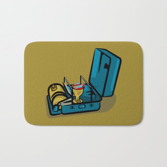 Retro Swedish Camp Stove Bath Mat