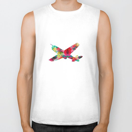 avion fleur 5 Biker Tank