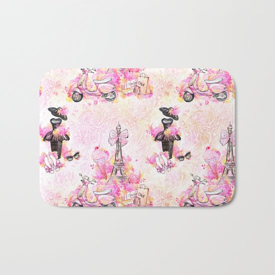 Fashion and Paris #1 Bath Mat