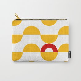 Yellow Waves with Red Accent Carry-All Pouch