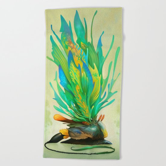 Feathered Tethridon Beach Towel