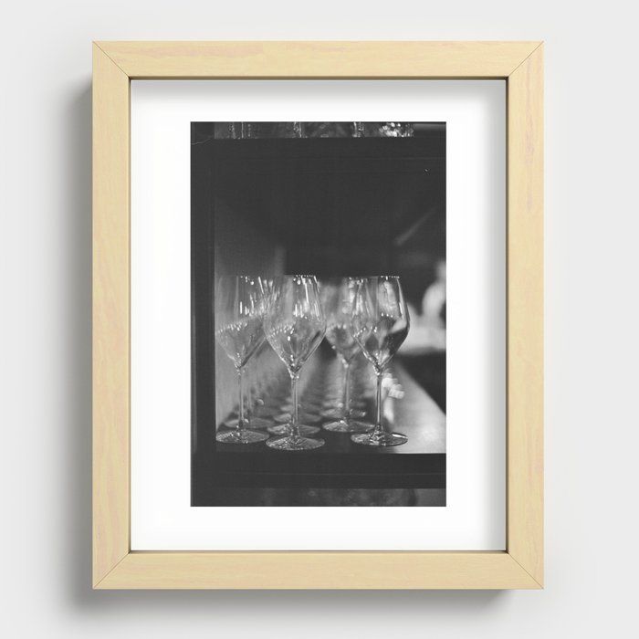 Wine glasses Recessed Framed Print