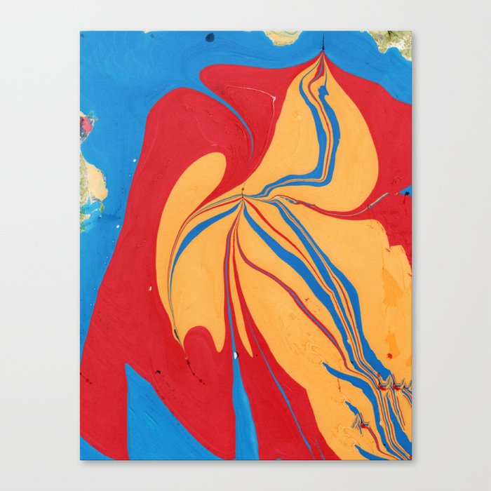 Primary Marble Painting Canvas Print By Sadiefienberg Society6