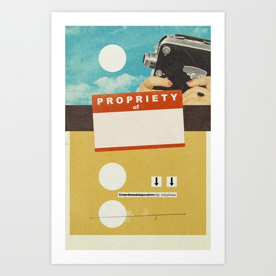 YOUR NAME HERE | Collage Art Print
