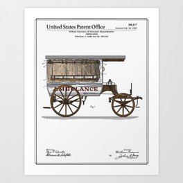Ambulance Patent Art Print