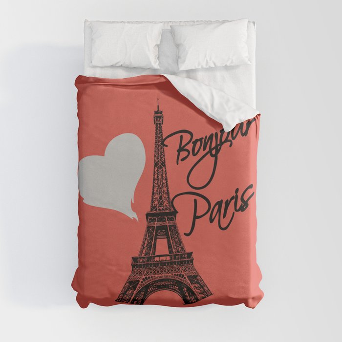 Paris Eiffel Tower Duvet Cover