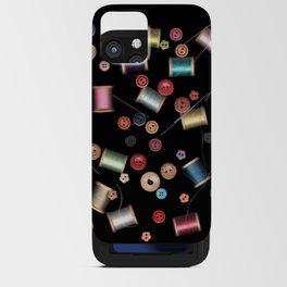 Buttons and Thread Scanography iPhone Card Case
