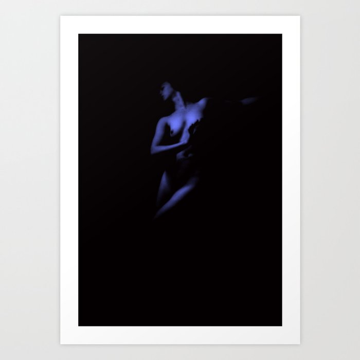Deep Blue Nude Art Print