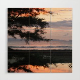 Sunset in Bali Wood Wall Art