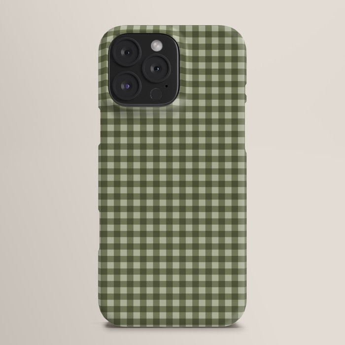 Gingham Plaid Pattern - Natural Green