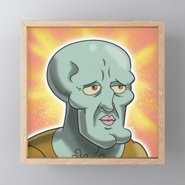 Handsome Squidward Framed Mini Art Print