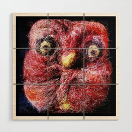 Red Owl - Wise Owl Collection Wood Wall Art