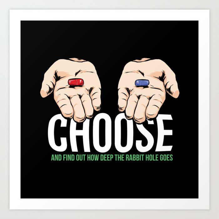 Choose the red or blue pill Art Print by Fleur et retro couleurs pastels | Society6