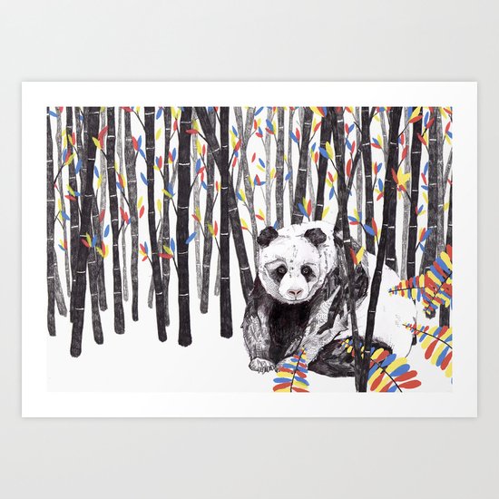Panda Bear // Endangered Animals Art Print