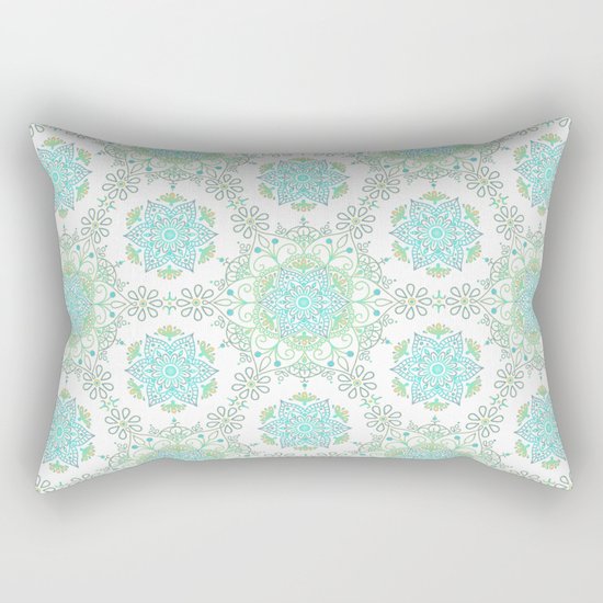 Mandala_Cerulean Sand Rectangular Pillow