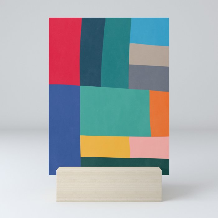 Abstract Color Block Geometric Mini Art Print