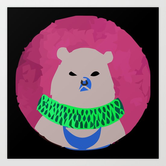 CIRCUS BEAR Art Print